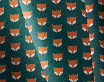 custom printed fabric by yard Patchwork Soft shell Softshell Fabric jacket fabric jacket fabric Little Fox Orange Fox 300gsm