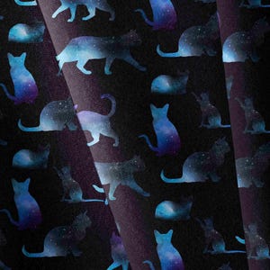 Galaxy Cat Fabric, Waterproof Polyester, Outdoor Furniture Bag Print image 3