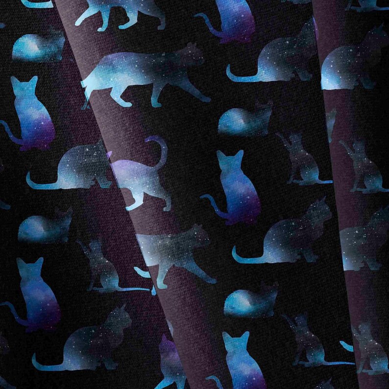 Galaxy Cat Fabric, Waterproof Polyester, Outdoor Furniture Bag Print image 3
