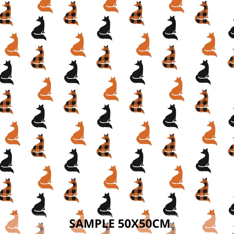 custom printed fabric by yard Patchwork Soft shell Softshell Fabric jacket fabric jacket fabric Little Fox Orange Fox 300gsm