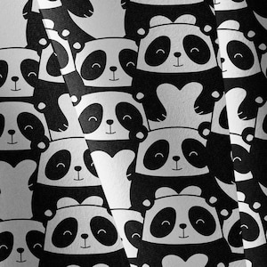 French Terry, Jersey Stoff, Stoff, Stoffe, Kinder Panels, Baumwolle, Stoffwahl ! Pandabär | Pandas