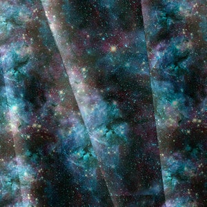 Tela impermeabile, tessuto Codura, tessuto di tela impermeabile, 200 g, stampato personalizzato, tessuto per giacche, tessuto tagliato su misura, cielo galattico