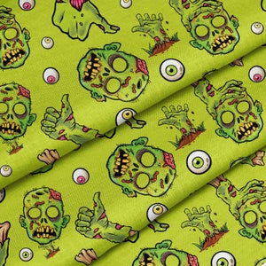 Baumwollstoff | Baumwolle | Bettwäsche Stoff | STOFFWAHL | individuell bedruckt | Meterware | Zombies | Zombies-Stoff