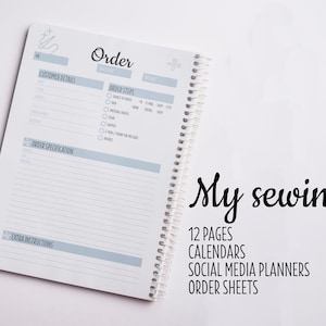 Planner for Sewist, my sewing planner, Sewing planner, sewing organization, sewing tracker,gift for seamstress,Instant download 11 pdf cards