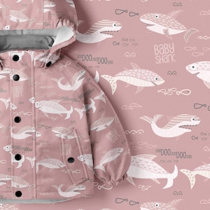 Tessuto softshell, tessuto impermeabile, tessuto softshell, impermeabile per cani, tessuto impermeabile per giacca, impermeabile, Baby Shark, tessuto impermeabile per giacca