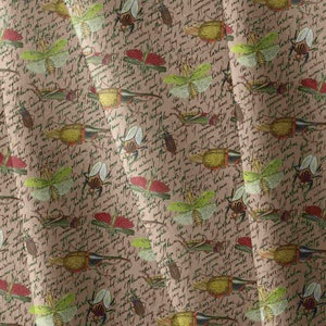 Canvas Fabric, water resistant canvas,  stoff, outdoorstoff meterware,water proof fabric,outdoor fabric,Insects , Insects Fabric
