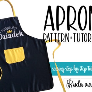 Apron - Sewing pattern + Tutorial | Step by Step | DIY APRON | apron with pockets | Apron Patterns | Apron Pattern | Retro Apron Pattern