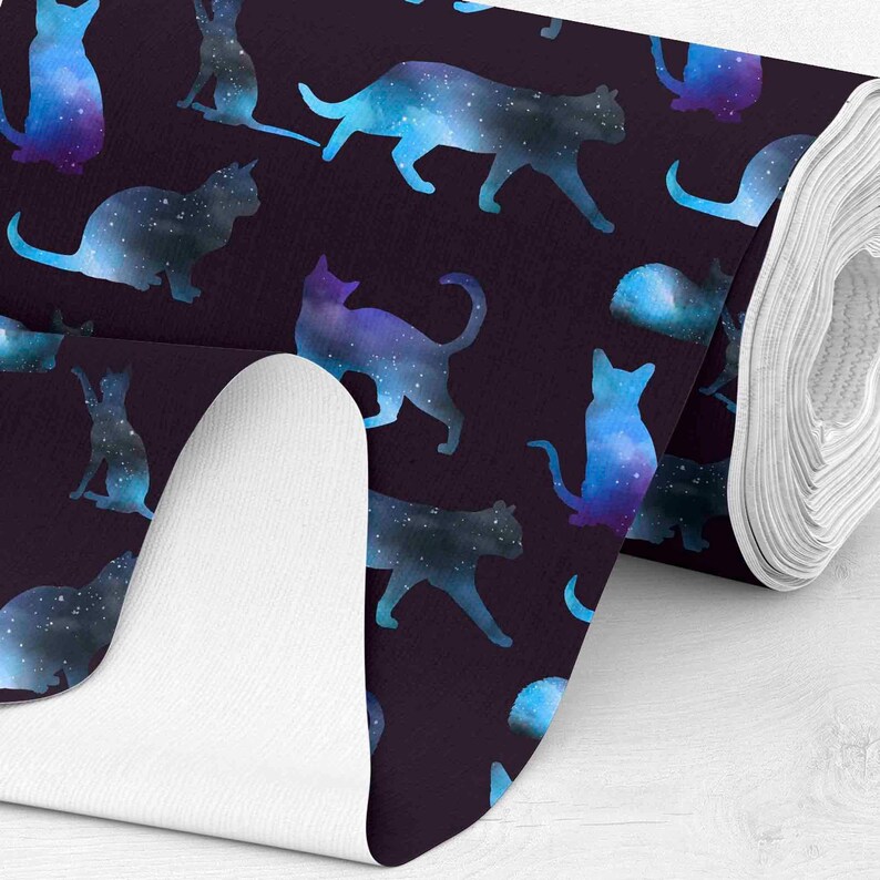 Galaxy Cat Fabric, Waterproof Polyester, Outdoor Furniture Bag Print image 5