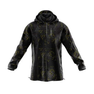 Tactical Gear , Techwear Aesthetic, Hydrophobic Oxford 600D, Geometric Honeycomb Print, Futuristic Camo, Garden Furniture Upholstery image 4
