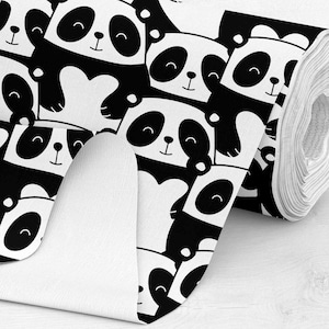 Tessuto di tela, tela resistente all'acqua, tessuto, tessuto per esterni, tessuto impermeabile, tessuto per esterni, panda, panda, unisex