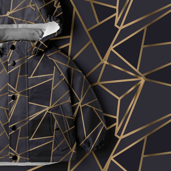 Impermeable suave, impermeable, impermeable para perros, para, impermeable, patrón geométrico, poligonal,