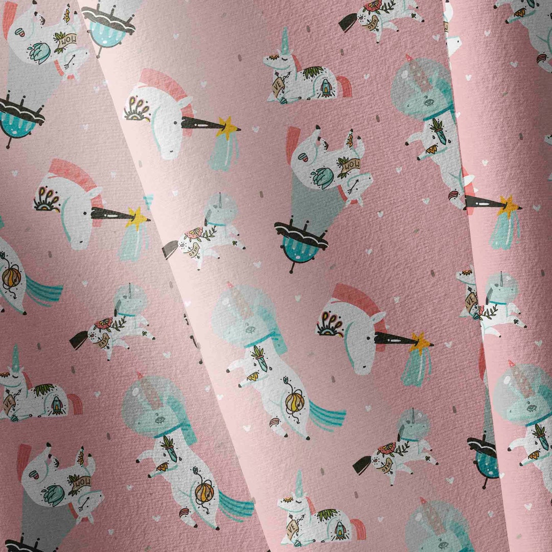 Unicorn Fabric,unicorn Print Fabric,softshell Fabric, Raincoat Fabric ...