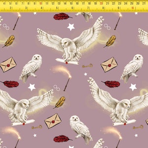 Owl Fabric, Wizard Fabric, Wizard, Harry Fabric,  waterproof canvas fabric, waterproof fabric, canvas fabric waterproof, raincoat,