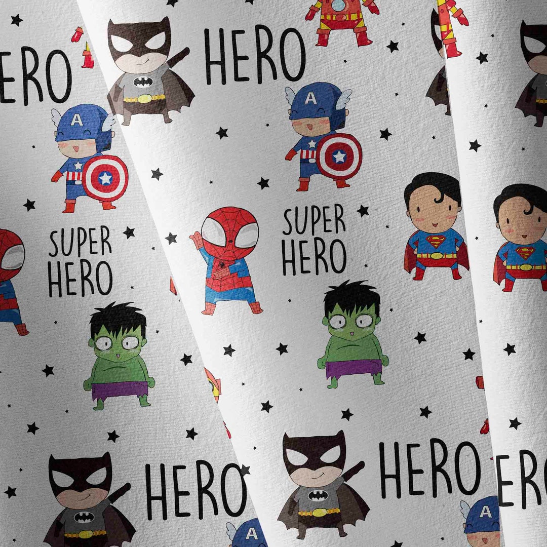 French Terry Stoff Spiderman Baumwolle Jersey Spiderman Träume Aus