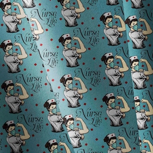 Nurse | Doctor | Medicine Fabric |  Cotton Fabric | Cotton | Bedding fabric | FABRIC CHOICE | custom printed | fabric by metre |