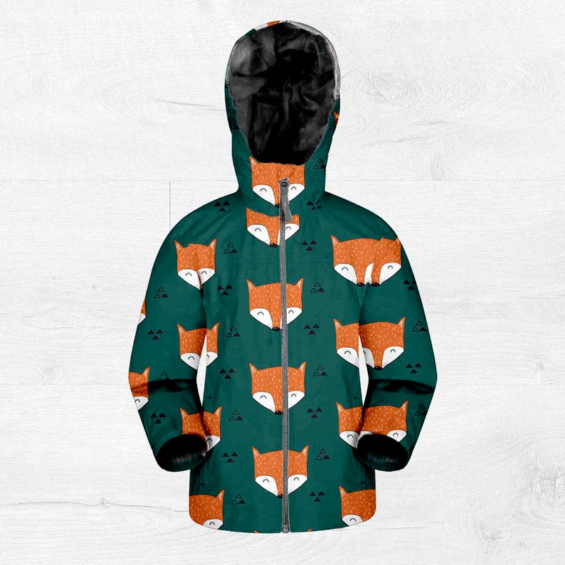 jacket fabric jacket fabric Soft shell 48hrs SHIPPING Softshell Fabric custom printed fabric by yard fox fabric Foxes 300gsm