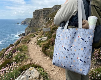Puffin , Canvas , water resistant canvas, water proof ,outdoor ,Puffin , Birds  , Waterproof Fabric,  Outdoor, Patio, Furniture, Bag,