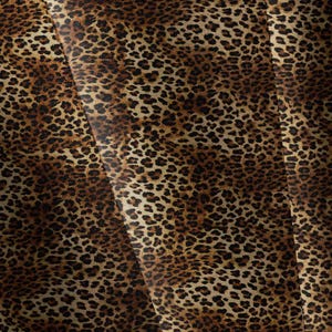 Tessuto softshell impermeabile con stampa leopardata al metro - Elegante tessuto con fantasia animalier per impermeabili e giacche per cani fai da te