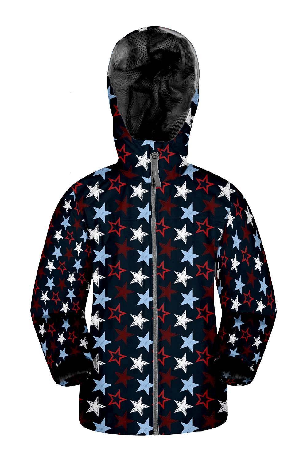 Star Print Softshell Fabric by the Half Metre, Waterproof Grunge Style ...