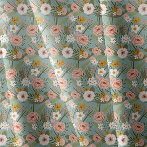 Tessuto softshell, tessuto impermeabile, tessuto softshell, impermeabile per cani, tessuto impermeabile per giacca, impermeabile, fiori boho, tessuto floreale