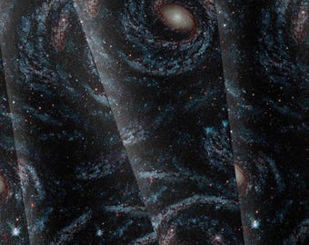 Waterproof Outdoor Fabric - Galaxy Sky, Celestial Print