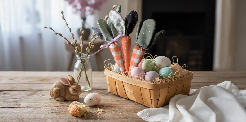 Easter Bunny & Carrot Sewing Pattern – DIY Kids Decoration (PDF Pattern ...
