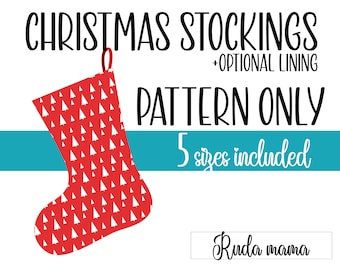 Christmas Sewing Pattern| Stocking Sewing Pattern  | Sock | Traditional | Easy Beginners Sewing Project | Gift to Sew | Holiday |
