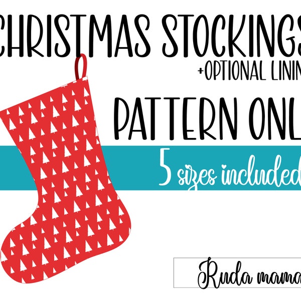 Christmas Sewing Pattern| Stocking Sewing Pattern  | Sock | Traditional | Easy Beginners Sewing Project | Gift to Sew | Holiday |