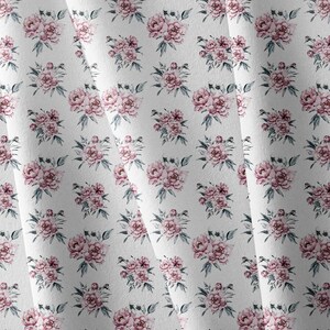 Canvas Fabric, water resistant canvas,  stoff, outdoorstoff meterware,water proof fabric,outdoor fabric,Dusty Peonies , Peonies