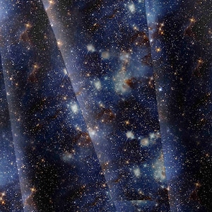 Dunkelblau Galaxy Baumwollstoff, Individuell bedruckter Baumwollstoff, Bettwäsche, Schneiden, Nähen, DIY