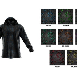 Tactical Gear , Techwear Aesthetic, Hydrophobic Oxford 600D, Geometric Honeycomb Print, Futuristic Camo, Garden Furniture Upholstery image 6