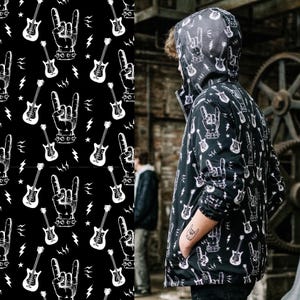 Soft shell , raincoat , softshell ,dog raincoat,  for ,  raincoat,Men Pattern , ROCK , Guitar  ,