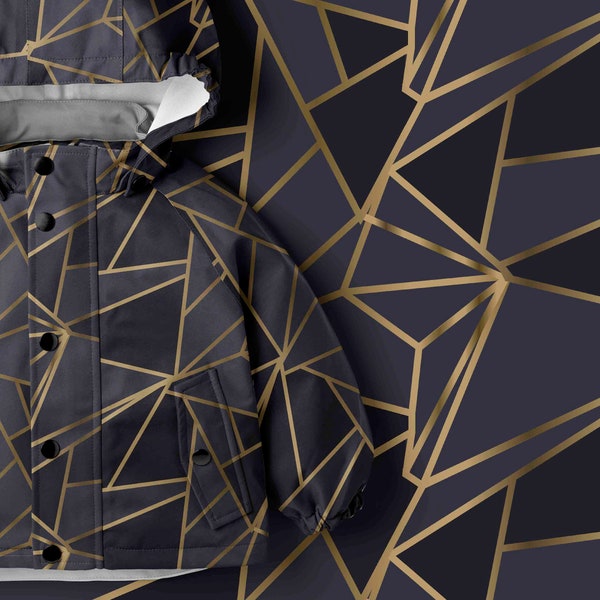 Impermeable suave, impermeable, impermeable para perros, para, impermeable, patrón geométrico, poligonal,