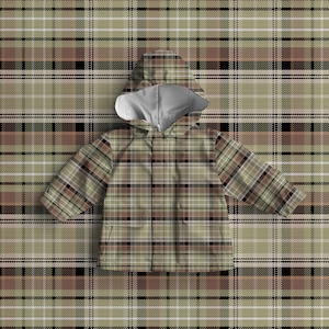 Tartan Plaid Check Softshell Fabric | Waterproof Raincoat Cloth | Sold by Half Metre | Adults Kids Outdoor Jacket Coat Sewing