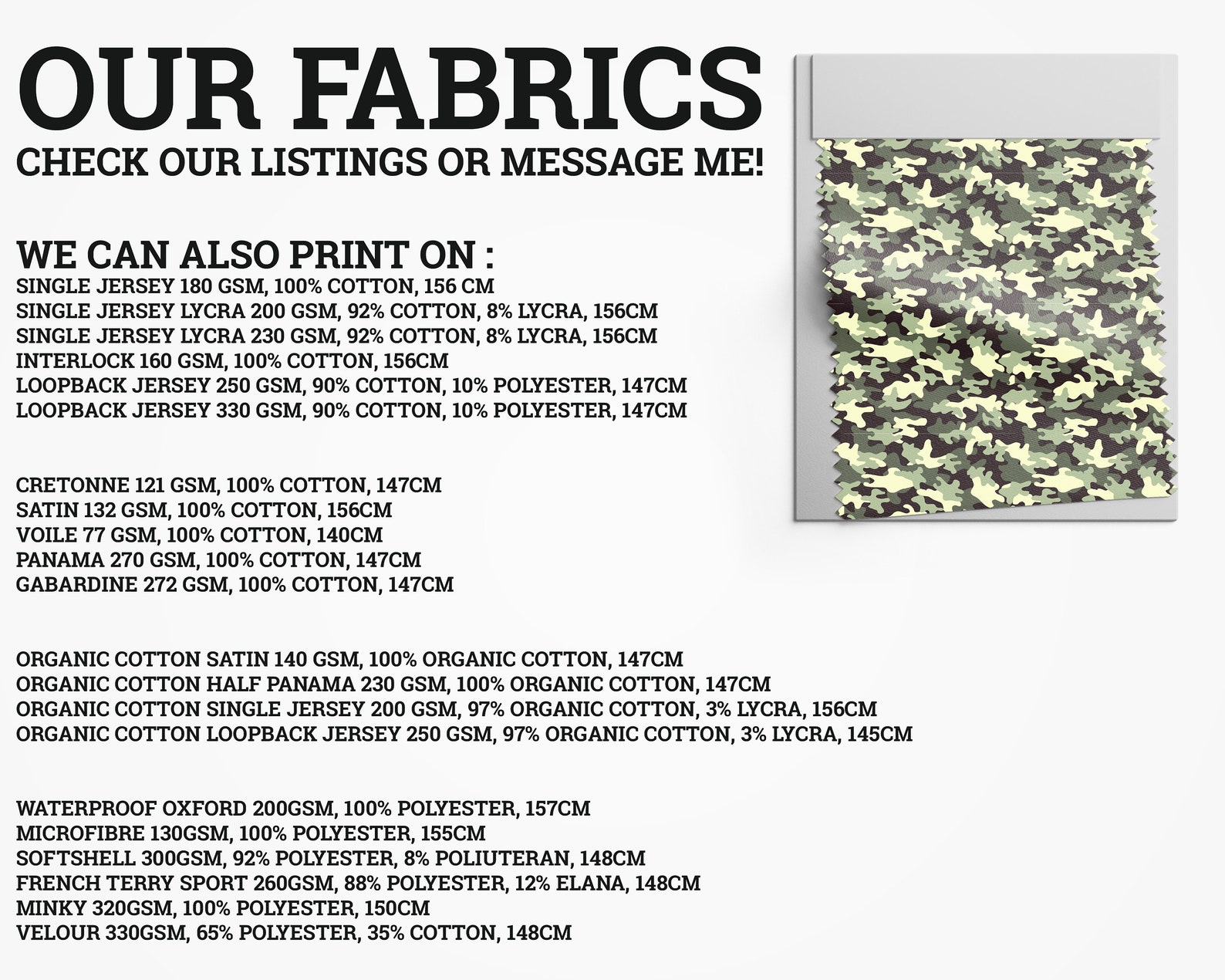 Custom Print Fabric Print Your Own Fabric Printed Fabric Etsy