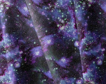 Galaxy Print Canvas Fabric: Waterproof Outdoor Material (By half Metre)