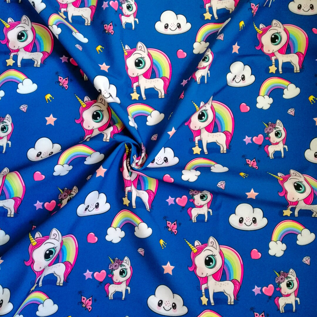 Unicorn Fabric,unicorn Print Fabric,softshell Fabric, Raincoat Fabric
