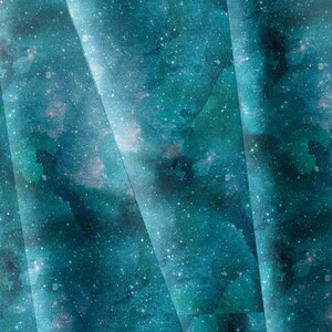 Softshell ,softshell, ,custom printed, , by yard,Galaxy Sky Turquoise  , Waterproof Fabric,  Outdoor, Patio, Furniture, Bag,