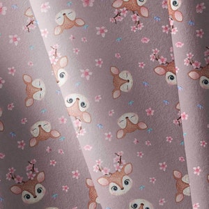 Cute Deer Collection Fabric |  Cotton Fabric | Cotton | Bedding fabric | FABRIC CHOICE | custom printed | fabric by metre |