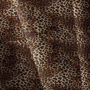 Waterproof Leopard Print Softshell Fabric by the Metre - Stylish Animal Pattern Material for DIY Raincoats and Dog Jackets