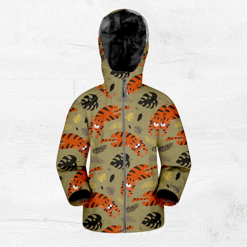 Dusty rainbows Softshell Fabric Soft shell 300gsm Tiger custom printed fabric by yard jacket fabric Jungle jacket fabric
