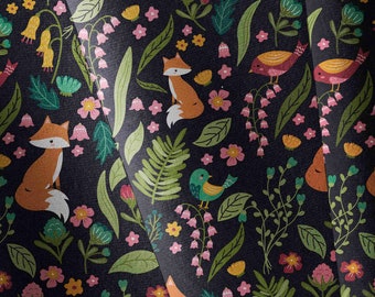 Canvas Fabric, water resistant canvas,  stoff, outdoorstoff meterware,water proof fabric,outdoor fabric,Foxes , fox fabric
