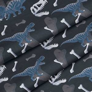 Tejido Softshell con Estampado de Dinosaurio: Material Impermeable