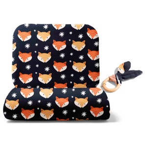 Canvas Fabric, water resistant canvas,  stoff, outdoorstoff meterware,water proof fabric,outdoor fabric,Foxes and Rainbows Dark
