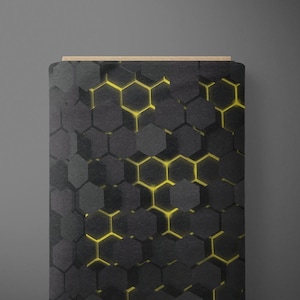 Tactical Gear , Techwear Aesthetic, Hydrophobic Oxford 600D, Geometric Honeycomb Print, Futuristic Camo, Garden Furniture Upholstery image 5