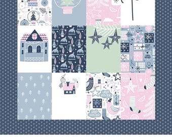 Christmas Advent Calendar Kit, Cotton Fabric Panel (DIY, German & English)