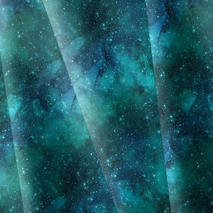 Tela impermeabile, tessuto Codura, tessuto di tela impermeabile, 200 g, stampato personalizzato, tessuto per giacche, tessuto tagliato su misura, cielo galattico