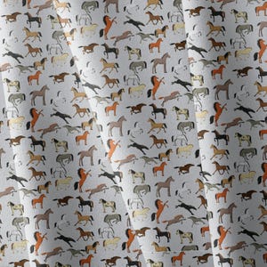 Softshell, ,custom printed, , by yard,Horse,Horses   , Waterproof Fabric,  Outdoor, Patio, Furniture, Bag,