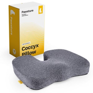 Coccyx Chair Pillow - Orthopedic, Ergonomic Memory Foam Seat Cushion