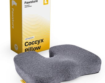 Coccyx Chair Pillow - Orthopedic, Ergonomic Memory Foam Seat Cushion